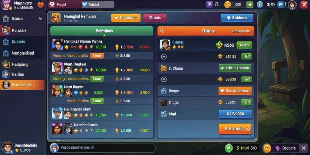 Tampilan menu utama yang menarik dan mudah dinavigasi.